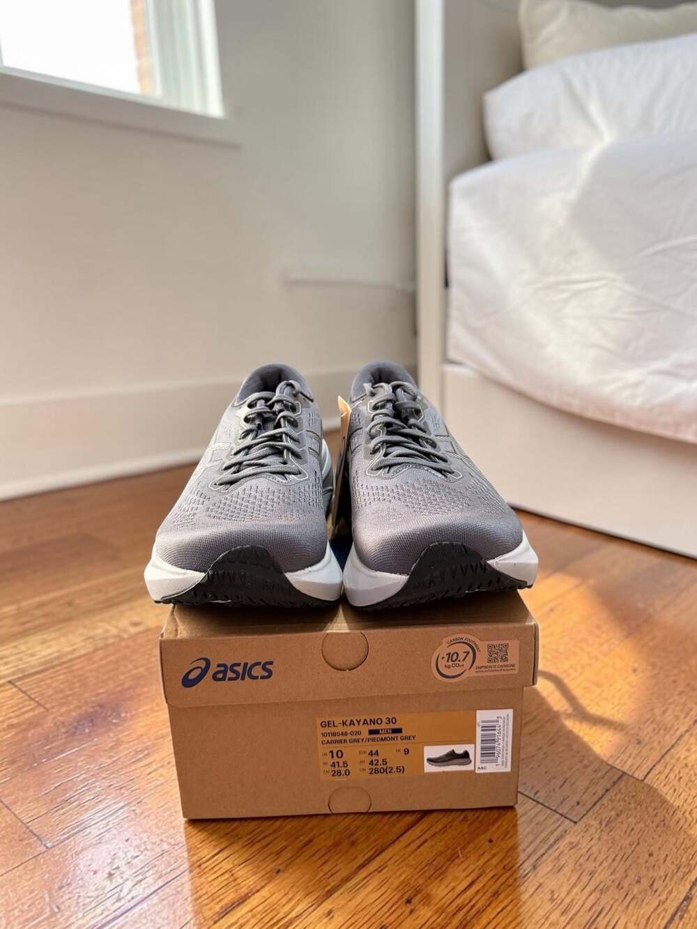 Asics Gel-Kayano 30 Men's Running Shoes Carrier Grey/Piedmont Grey Size 10